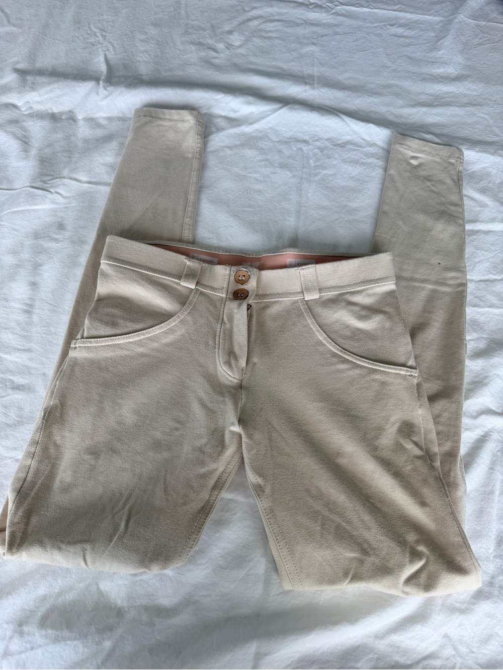 Freddy WR.UP Light Beige High-Waist Pants